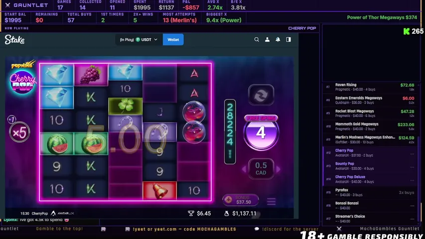 Juego visual con tema oscuro y acentos luminosos